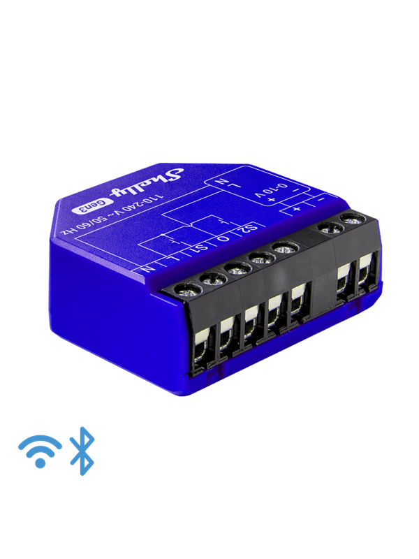 Shelly 0/1–10 V PM Gen3 smart dimmermodul
