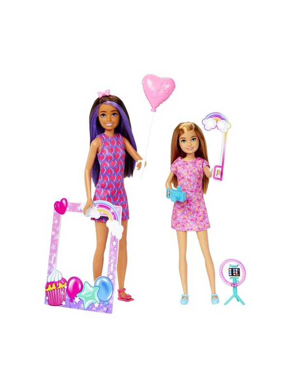 Barbie Celebration Fun Photobooth Playset With Skipper & Stacie Dolls & Accessories