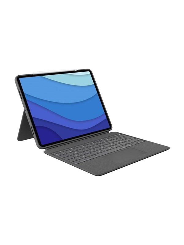 Logitech Combo Touch For Ipad Pro 13 " M4 Graphite Tastatur & Folio Set Amerikansk Engelska Grå