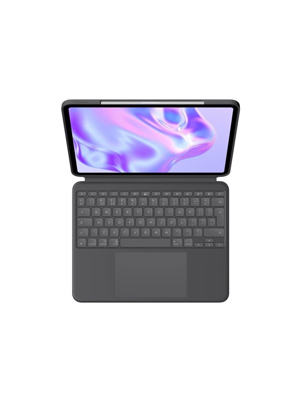 Logitech Combo Touch For Ipad Pro 13 " M4 Graphite Tastatur & Folio Set Engelska Storbritannien Grå