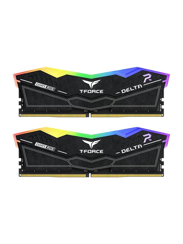 Team Group T Force Delta Rgb Ddr5 6000 64gb Cl38 Dual Channel 2 Pcs Amd Expo & Intel Xmp Svart Med Rgb