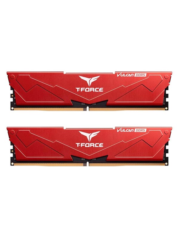 Team Group T Force Vulcan Ddr5 6000 64gb Cl38 Dual Channel 2 Pcs Amd Expo & Intel Xmp Röd