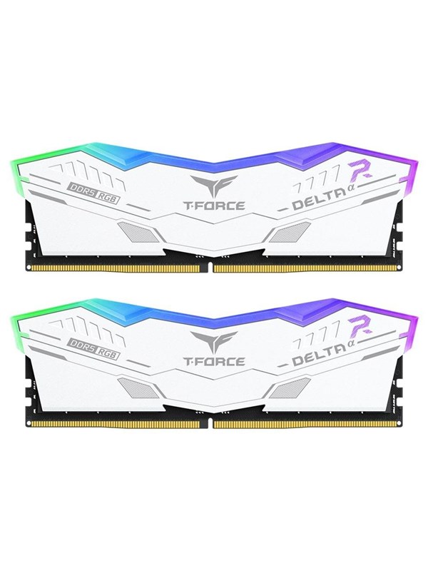 T-Force Deltaα RGB DDR5-6000 - 32GB - CL30 - Dual Channel (2 pcs) - AMD EXPO - Vit med RGB