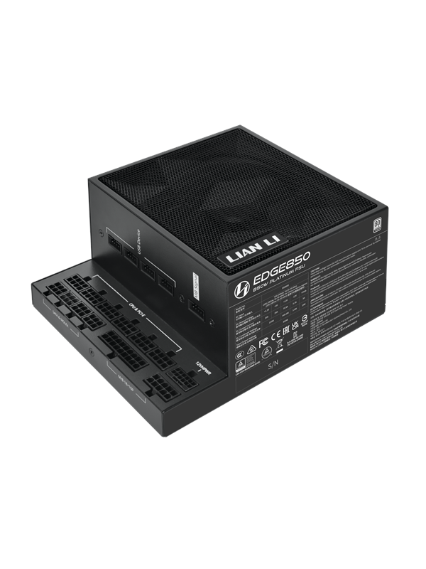 Lian Li EDGE 850 Strömförsörjning - 850 Watt - 120 mm - ATX 3.1 - 80 Plus Platinum certificate