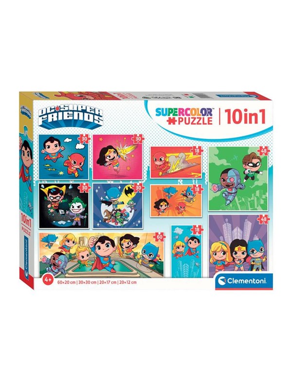 Clementoni Jigsaw Puzzle Super Color 10in1 DC Comics Golv