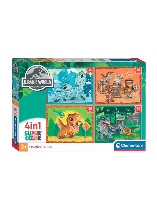 Clementoni Jigsaw Puzzle 4in1 Jurassic World Golv