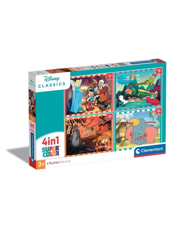 Clementoni Jigsaw Puzzle 4in1 Disney Animals Golv