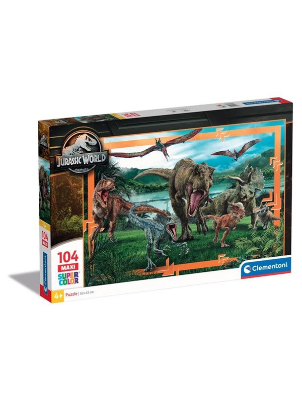 Clementoni Jigsaw Puzzle Super Color Maxi Jurassic World 104pcs. Golv