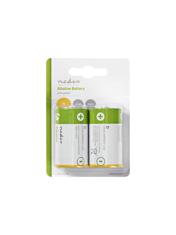 Nedis BAAKLR202BL battery - 2 x D - Alkaline