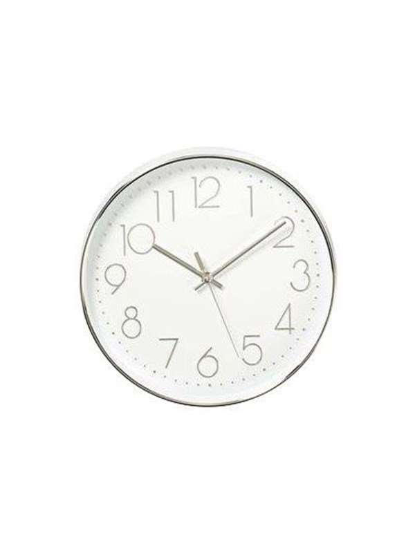 Nedis - clock - quartz - wall mountable - 30 cm - white silver