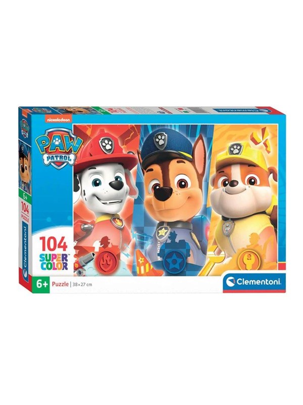 Clementoni Jigsaw Puzzle Super Color PAW Patrol Close Up 104 pcs. Golv