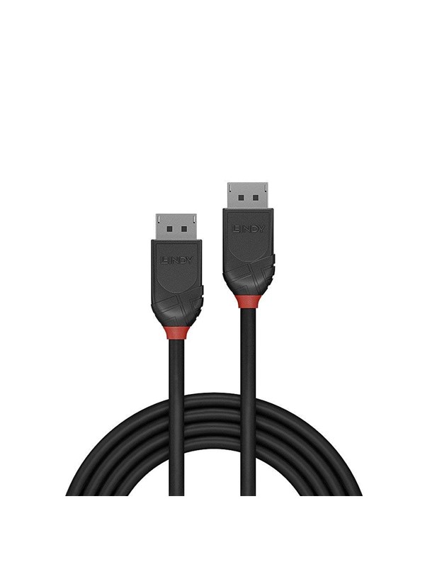 Lindy Black DisplayPort 1.2 Cable - 0.5m