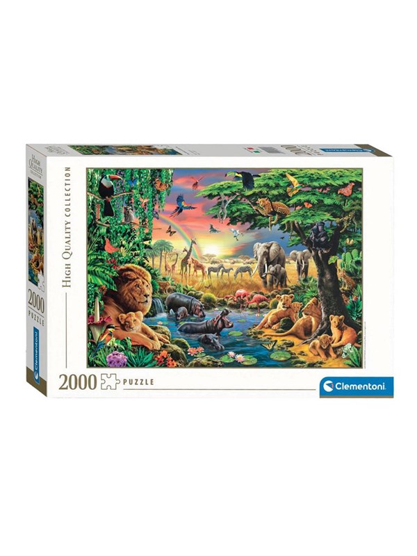 Clementoni Jigsaw Puzzle The African Gathering 2000pcs. Golv