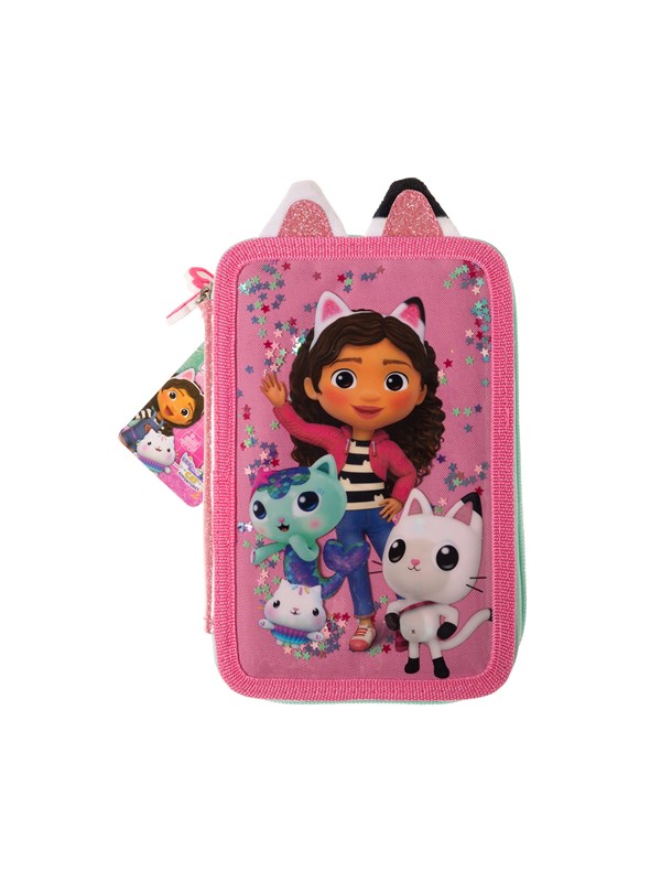 Alternativ bild 0 för Euromic Gabby's Dollhouse - Double Pencil Case w/ content