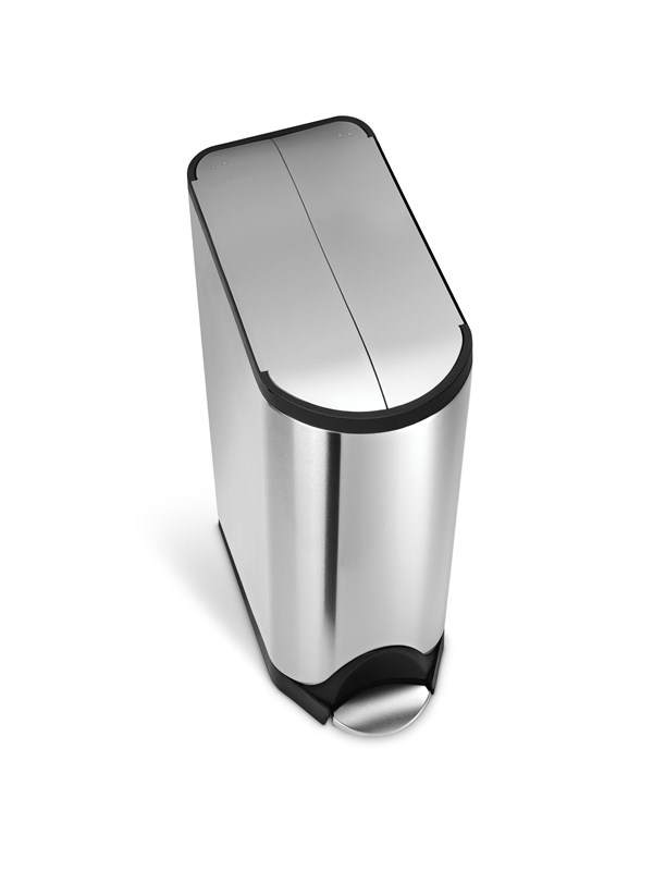 Simplehuman 45L fjärilspedalhink, borstat rostfritt stål