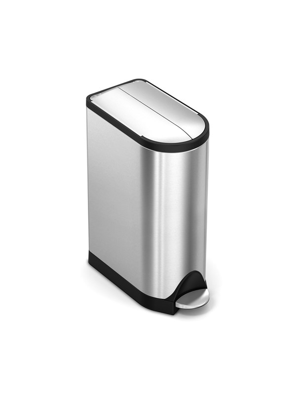 Simplehuman 18L fjärilspedalhink, borstat rostfritt stål
