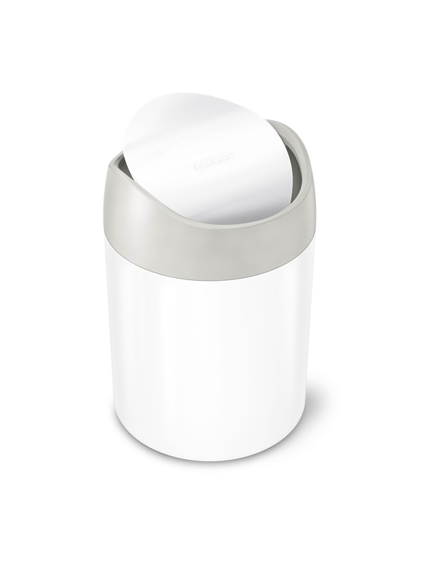 Simplehuman 1,5L minipapperskorg, vit