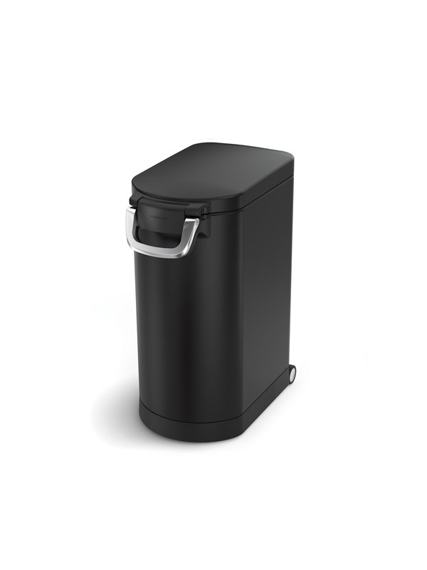 Simplehuman 30L medelstor djurfoderbehållare, svart