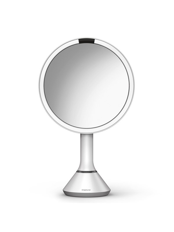 Simplehuman Sensor spegel med touch-kontrollerad ljusstyrka och dubbel ljusinställning, vit