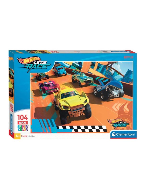 Clementoni Jigsaw Puzzle Super Color Maxi Hot Wheels 104pcs. Golv