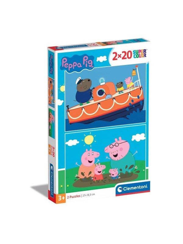 Clementoni Jigsaw Puzzle Super Color Peppa Pig 2x20pcs. Golv