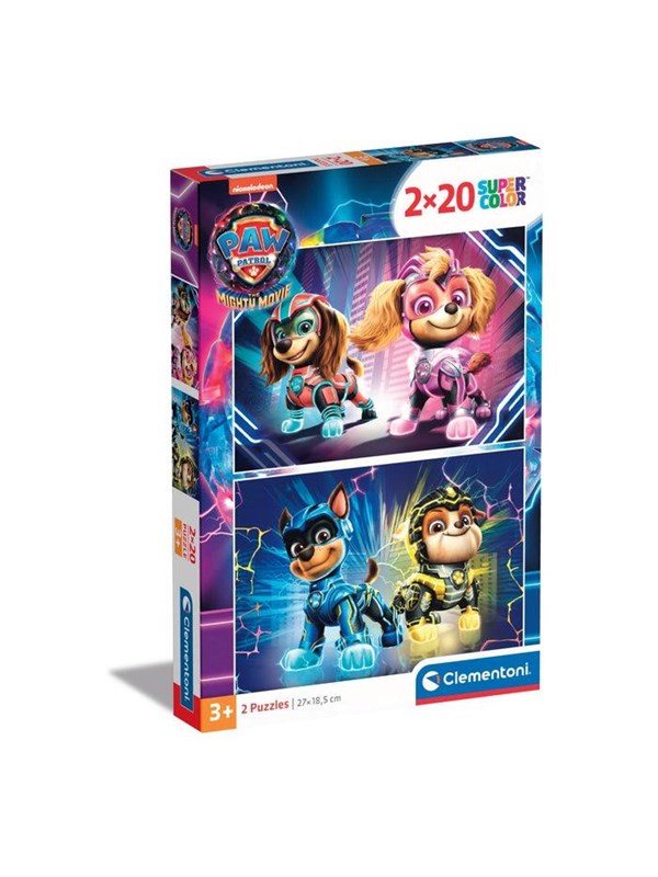 Clementoni Jigsaw Puzzle Super Color PAW Patrol 2x20 pcs. Golv