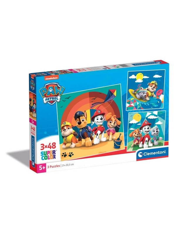 Clementoni Jigsaw Puzzle Super Color Square PAW Patrol 3x48pcs. Golv