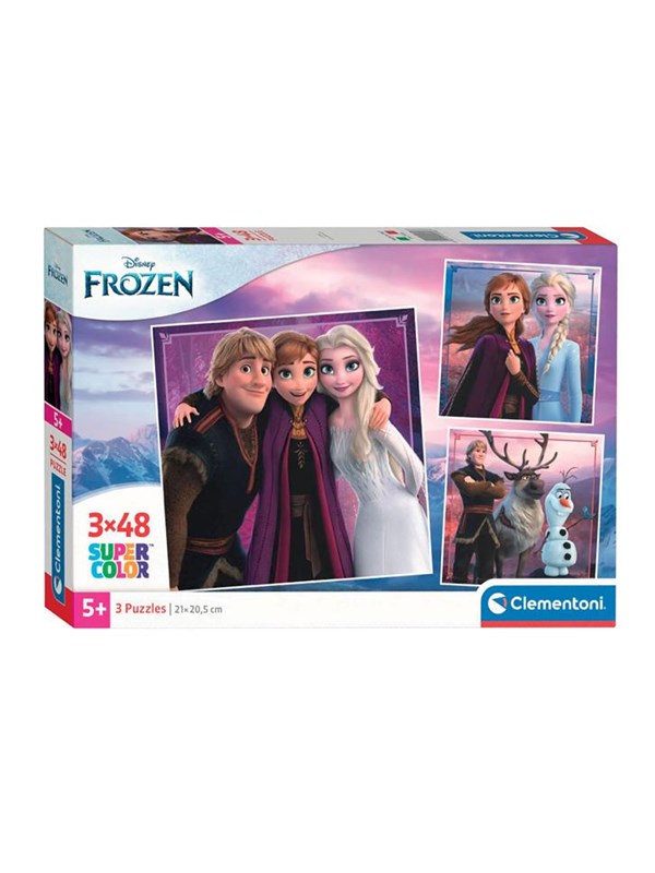 Clementoni Jigsaw Puzzle Super Color Square Disney Frozen 3x48pcs. Golv