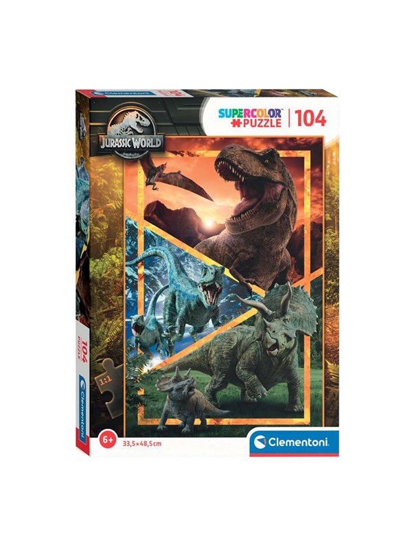 Clementoni Jigsaw Puzzle Super Color Jurassic World 104pcs. Golv