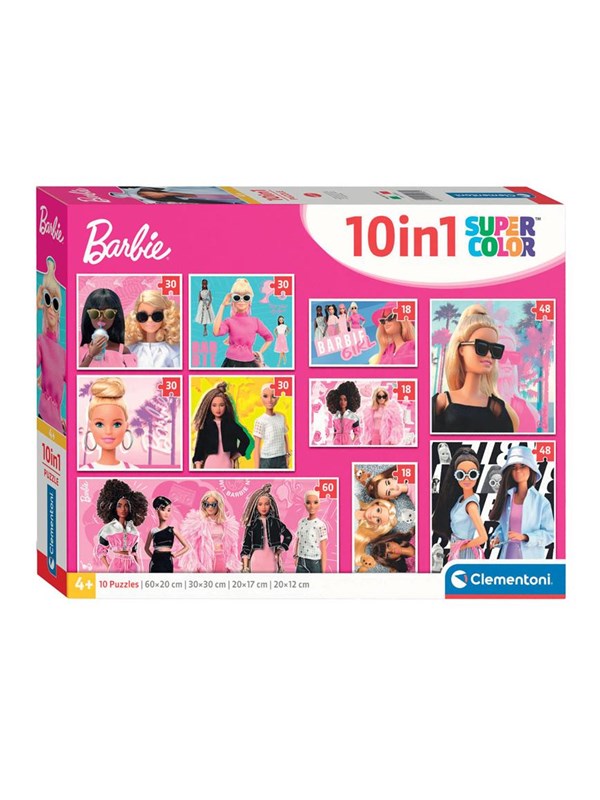 Clementoni Jigsaw Puzzle Super Color 10in1 Barbie Golv