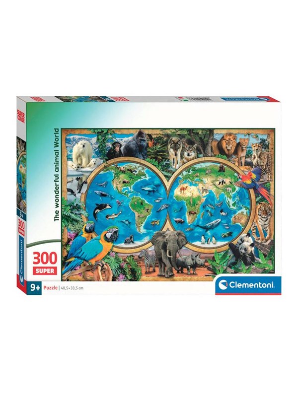 Clementoni Jigsaw Puzzle Super Color The Wonderful Animal World 300pcs. Golv