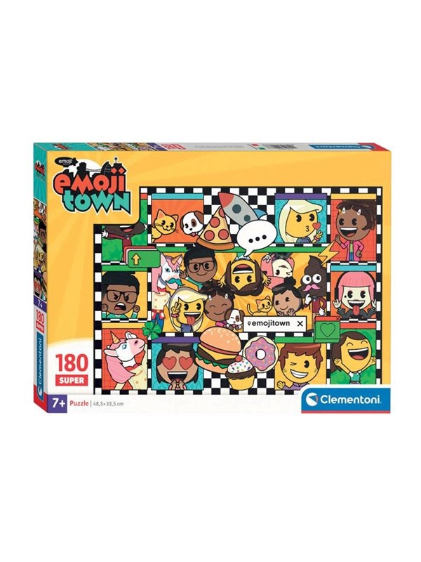 Clementoni Jigsaw Puzzle Super Color Emoji Town 180pcs. Golv