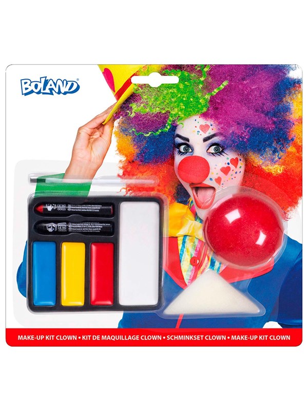Boland Face Paint Set Clown with Clown Nose