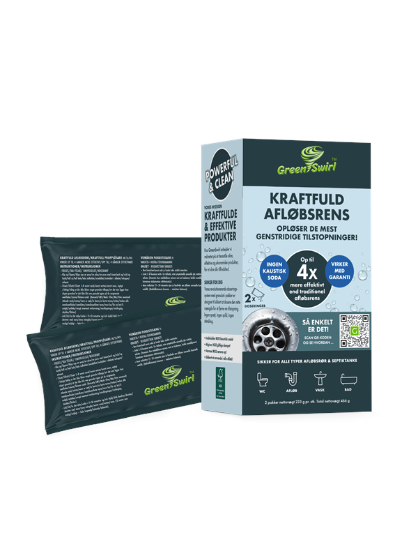 GreenSwirl Kraftfull avloppsrensare - 2 påsar à 233 g