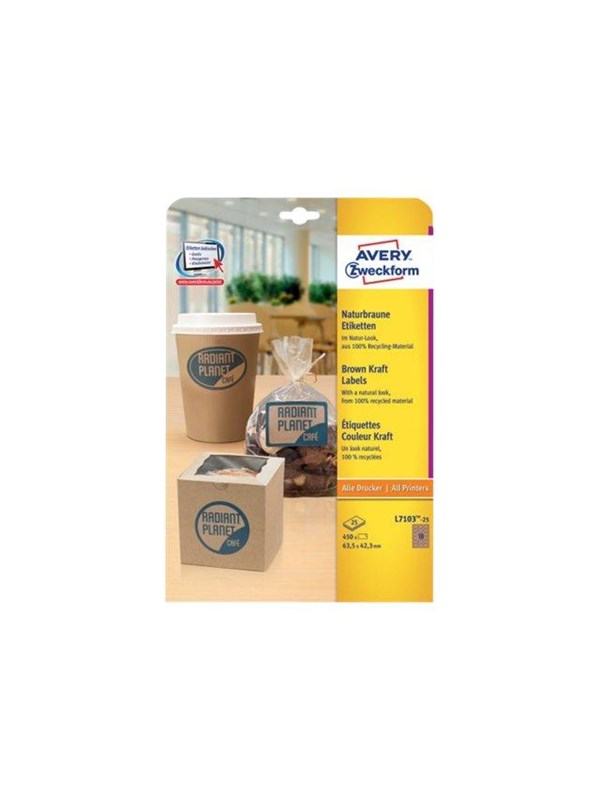 Avery Zweckform - labels - 450 label(s) - 63.5 x 42.3 mm (oval)