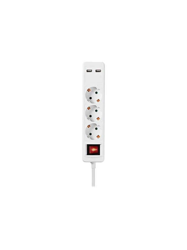Nedis EXSO315UFSWT - power strip - 3680 Watt