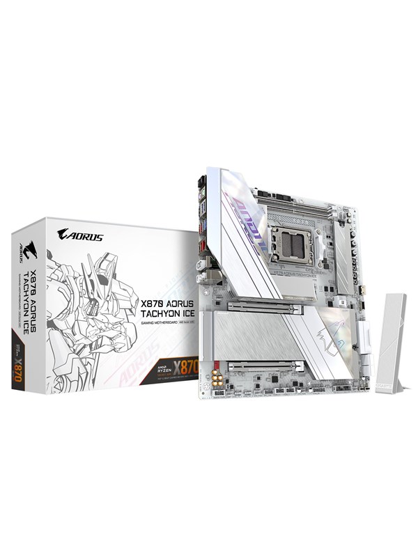 GIGABYTE X870 AORUS TACHYON ICE Moderkort - AMD X870 - AMD AM5 - DDR5 RAM - Extended ATX