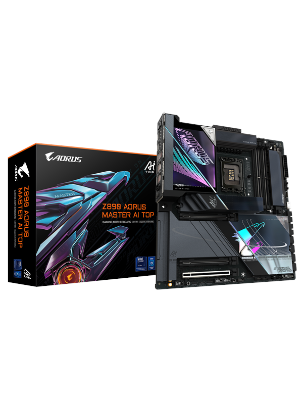 Gigabyte Z890 Aorus Master Ai Top Moderkort Intel Z890 Intel Lga1851 Socket Ddr5 Ram Extended Atx
