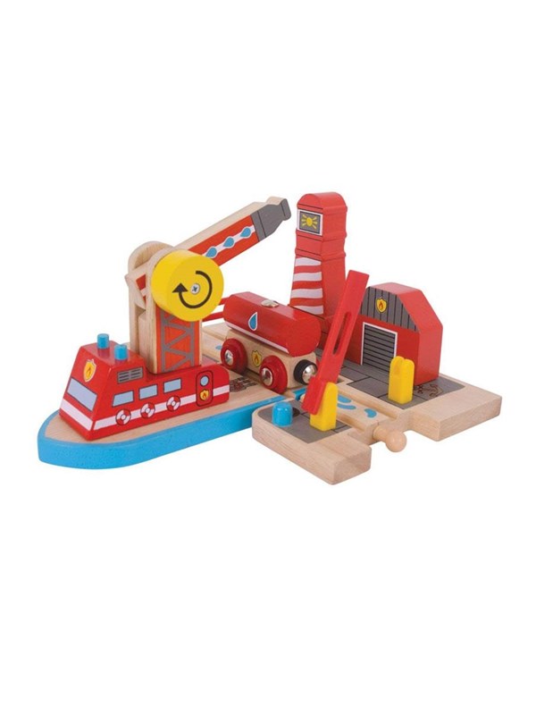 Bigjigs Wooden Rails - Fire Station