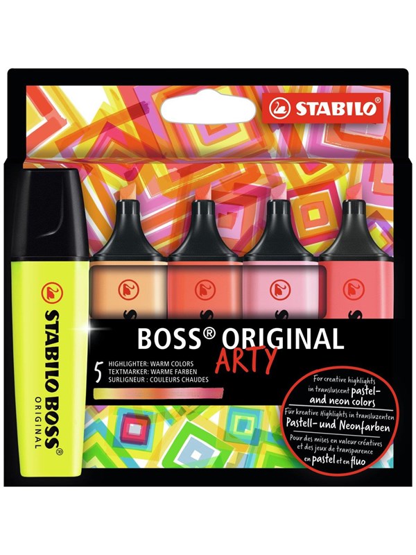 STABILO ARTY BOSS set of 5 warm colors