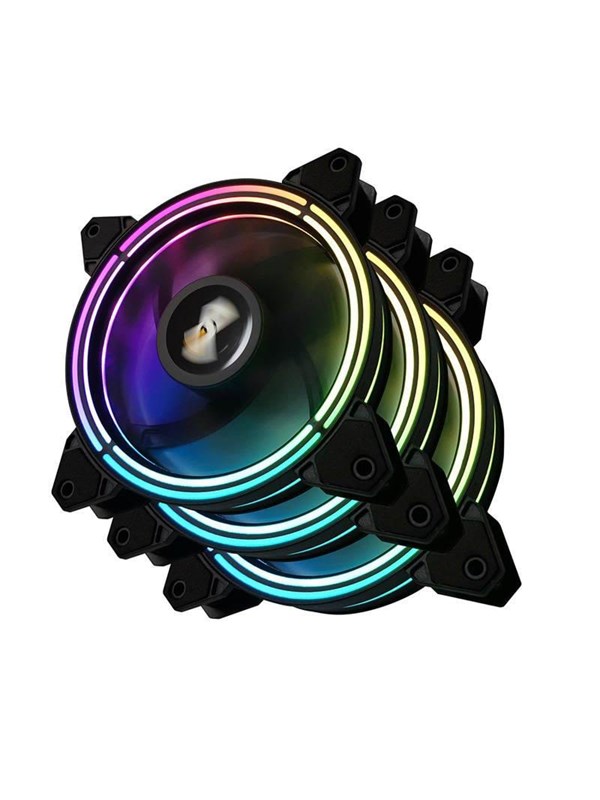 Darkflash Computer Fan Set Argb Cf11 Pro 3in1 120x120 Black Chassi Flakt 120mm Svart