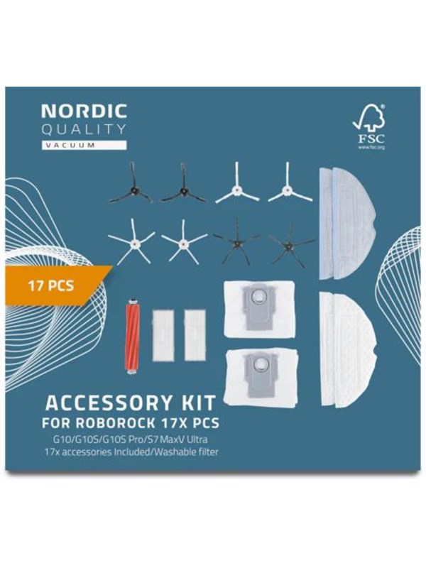 Nordic Quality Robotdammsugare 17 Pcs Kit for Roborock