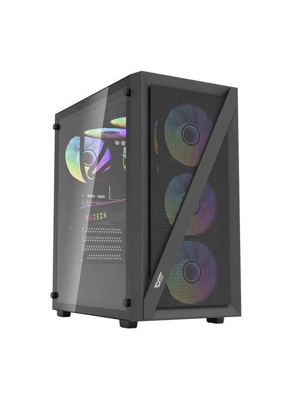 Darkflash Computer Case Dk 260 Air Mesh Black Chassi Miditower Svart