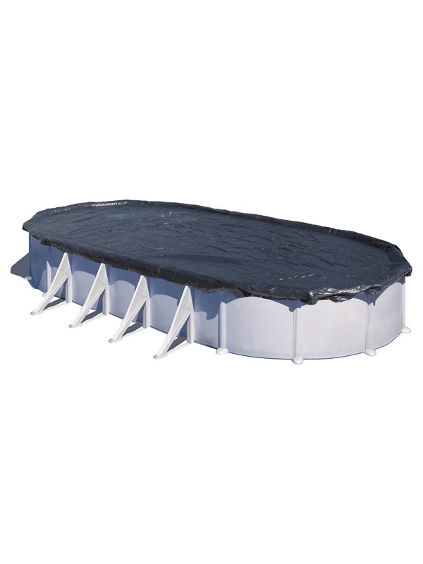 GRE Pool Cover Winter for Oval Pool Size 610 x 375 cm