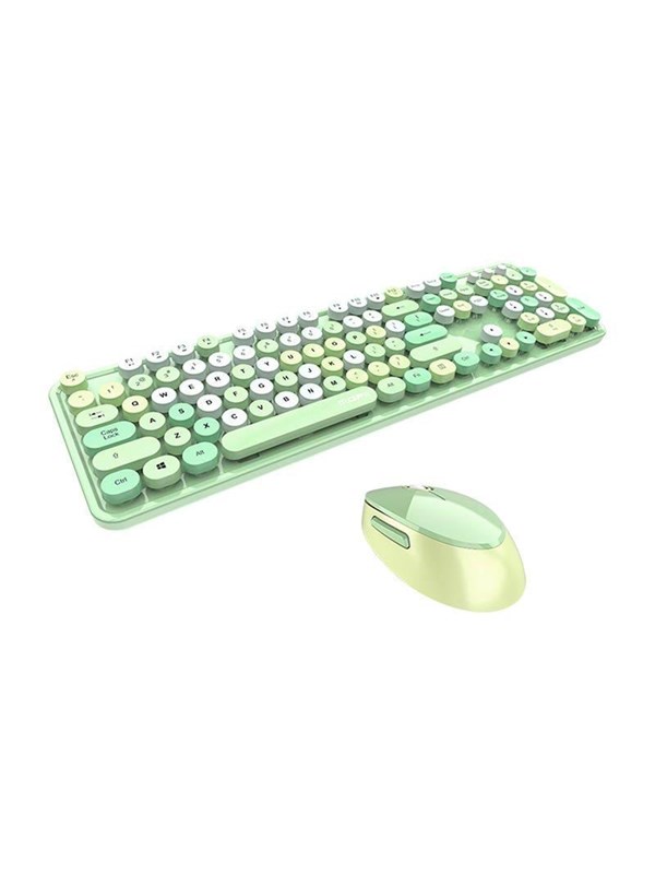 Mofii Wireless Keyboard Mouse Set Sweet 2.4g Green Tastatur & Mus Set Grön