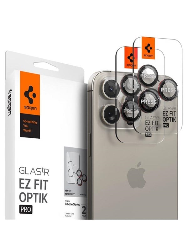 Spigen Glass tR EZ Fit Optik Pro 2 Pack - L-s - iPhone 17/16/15/14 Pro / 17/16/15/14 Pro Max