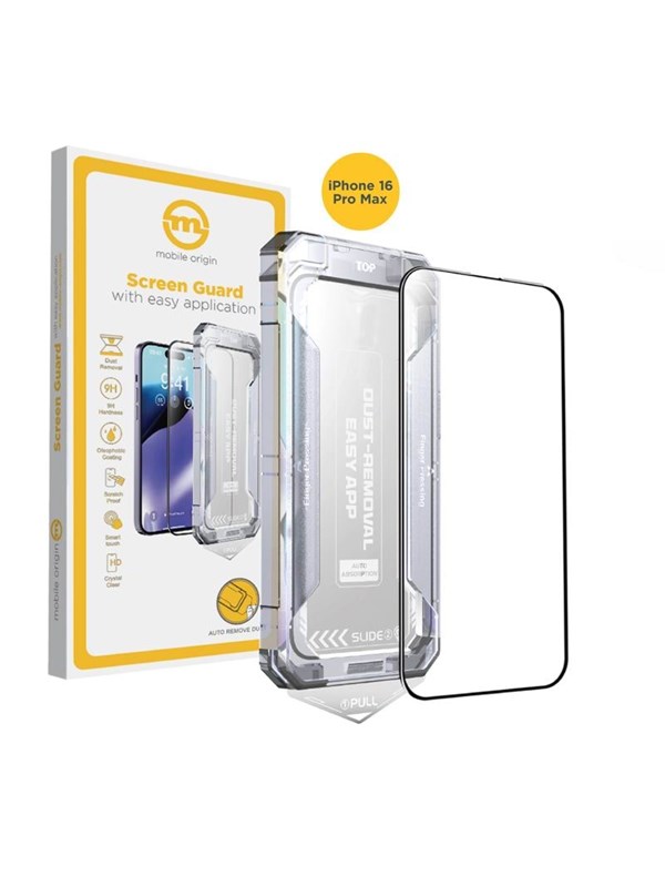 Mobile Origin Yellow Screen Guard with easy application - iPhone 16 Pro Max