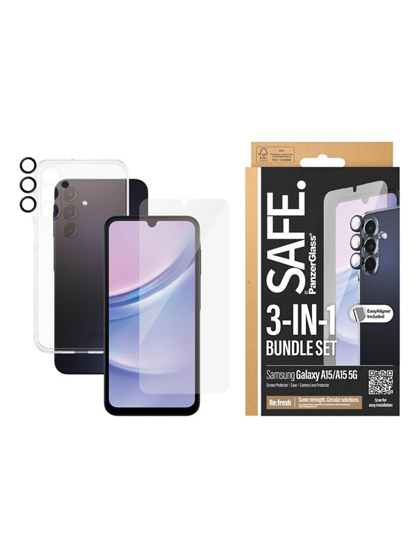 Safe. By Panzerglass 3 In 1 Protection Pack Samsung Galaxy A15 | A15 5g