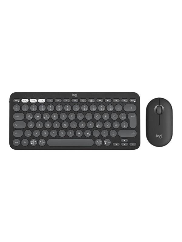 Logitech Pebble 2 Combo Tastatur & Mus Set Universal Grå