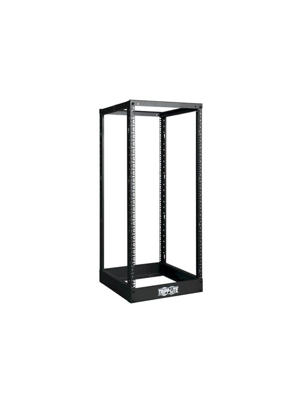 25U 4-Post Open Frame Rack Cabinet Square Holes 1000lb Capacity - rack - 25U